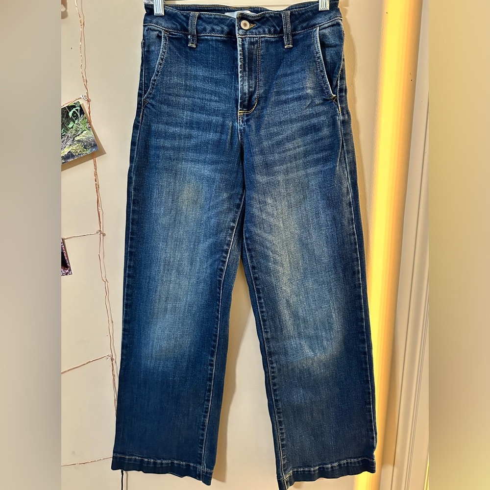 KanCan Wide Leg Flare Women's Dark Blue Jeans | Size 5/26